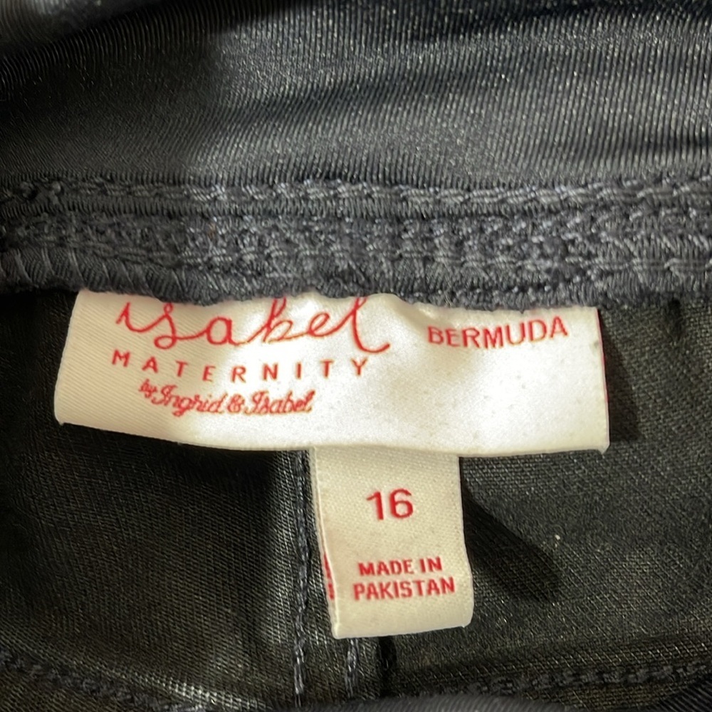 ISABEL MATERNITY Bermuda Over Belly Midi Maternity Jean Shorts Size 16 NEW - Picture 4 of 11